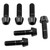 Titanium Top & Bottom Clamp Yoke Pinch Kit Black