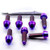 Titanium Top & Bottom Clamp Yoke Pinch Kit Purple Haze