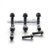 Titanium Top & Bottom Clamp Yoke Pinch Kit Black