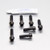 Titanium Top & Bottom Clamp Yoke Pinch Kit Black