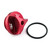 Aluminium Oil Filler Cap Kawasaki Standard Red Logo Etched