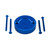 Aluminium Reservoir Cap Round Rear Brake Blue Aluminium Reservoir Cap Round Rear Brake Blue