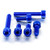 Aluminium Fuel Cap Kit Triumph Special ST/Etc Blue Aluminium Fuel Cap Kit Triumph Special ST/Etc Blue