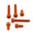 Aluminium Fuel Cap Kit Triumph Tiger/other Orange Aluminium Fuel Cap Kit Triumph Tiger/other Orange
