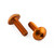 Aluminium Water Bottle Cage Bolts M5x(0.80mm)x16mm Dome Head Pack x2 Orange