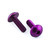Aluminium Water Bottle Cage Bolts M5x(0.80mm)x16mm Dome Head Pack x2 Purple