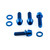 Titanium Cycle Caliper Kit M6x(1.00)x20mm Socket Cap & Washers Blue Titanium Cycle Caliper Kit M6x(1.00)x20mm Socket Cap & Washers Blue