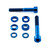 Titanium Cycle Caliper Kit M6x45mm / M6x40 Parallel Socket Cap Bolts, Washers & Cone Washers Blue