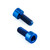 Titanium Crank Arm Pinch Bolts M5x(0.80mm)x15mm Parallel Socket Cap - Pack x2 Blue