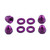 Aluminium Mirror Mounting Nuts Purple
