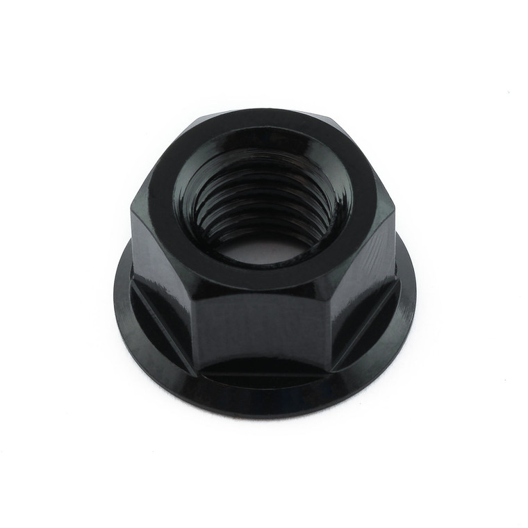 Aluminium Flanged Nut M8x(1.25mm) Black