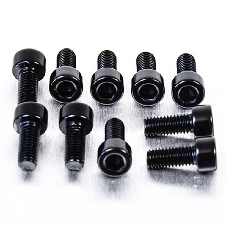 Aluminium Allen Bolt M5x(0.80mm)x12mm Pack x10 Black