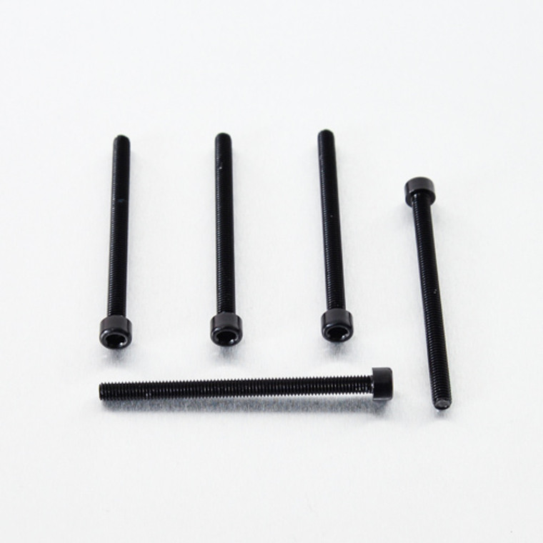 Aluminium Allen Bolt M6x(1.00mm)x80mm Pack x5 Black