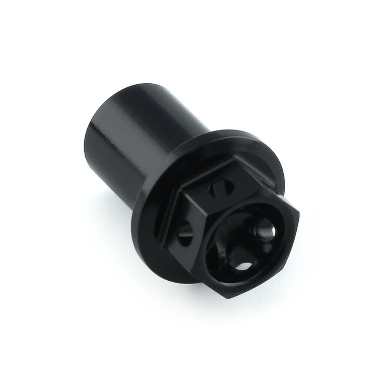 Aluminium Panigale Engine Nut From Cable Cover Race Spec Black Aluminium Panigale Engine Nut From Cable Cover Race Spec Black