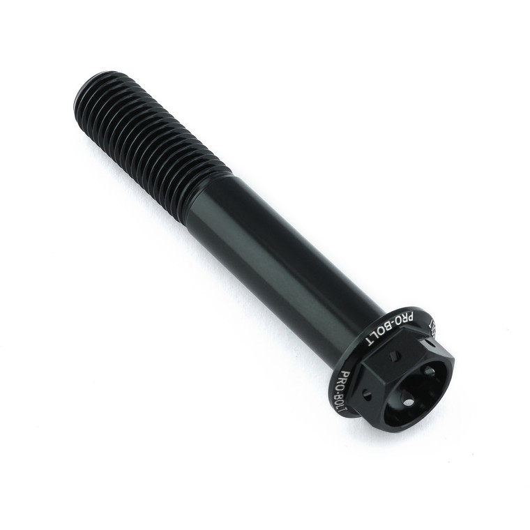 Aluminium Flanged Hex Head Bolt M10x(1.25mm)x60mm Race Spec Etched Black Aluminium Flanged Hex Head Bolt M10x(1.25mm)x60mm Race Spec Etched Black