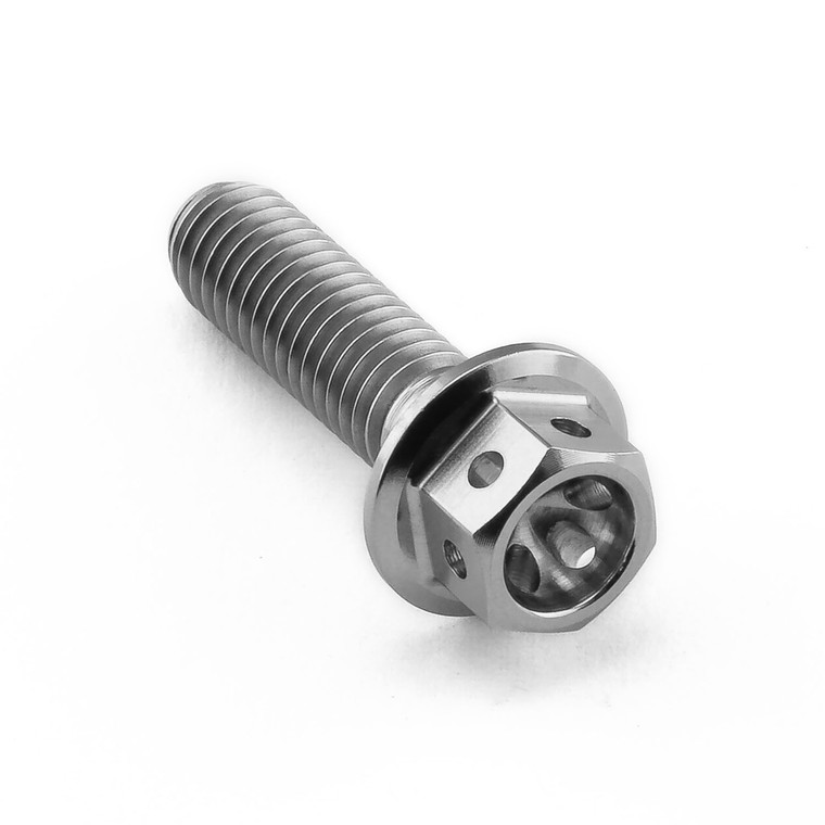 Titanium Flanged Hex Head Bolt M6x(1.00mm)x22mm Race Spec