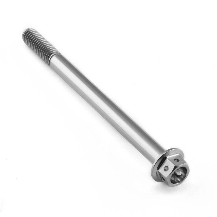 Titanium Flanged Hex Head Bolt M6x(1.00mm)x80mm Race Spec