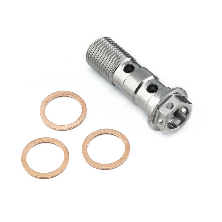 Titanium Banjo Bolt Double M10x(1.00mm) Race Spec Rear Brake Caliper