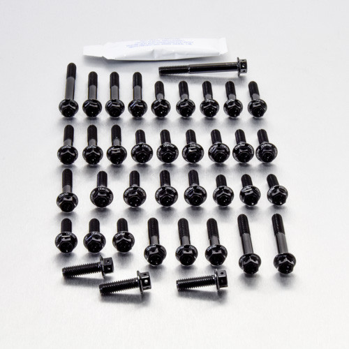 Aluminium Engine Kit Kawasaki ZX6R Ninja Race Spec Etched Black