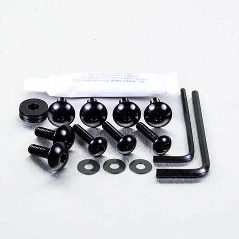 Aluminium Mudguard & Hugger Bolt Kit Black Aluminium Mudguard & Hugger Bolt Kit Black