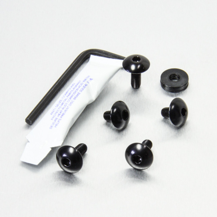 Aluminium Chain Guard & Rear Hugger Bolt Kit Black