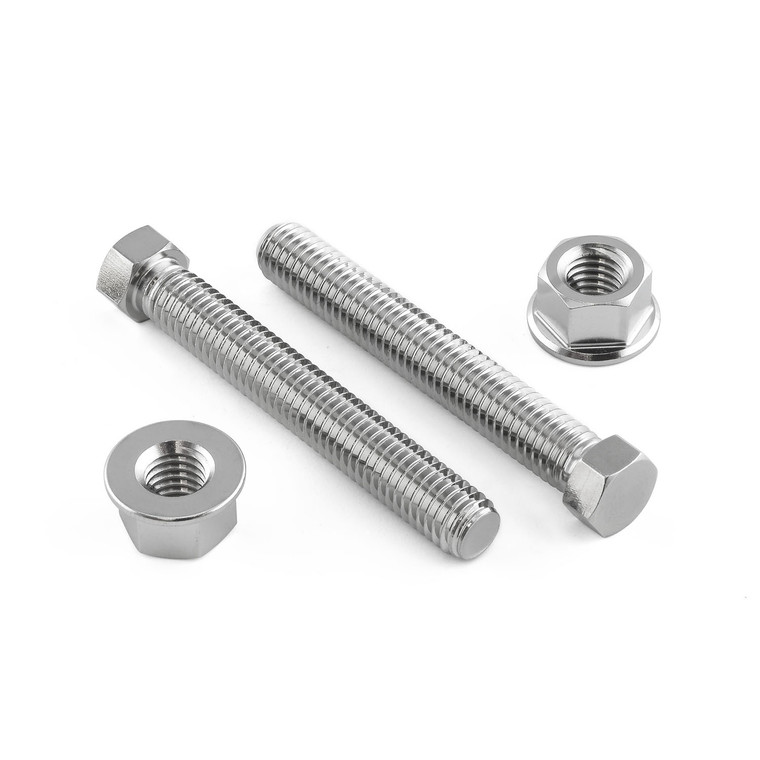 Stainless Steel Axle Adjuster Set M8x55mm 2xBolts 2xNuts