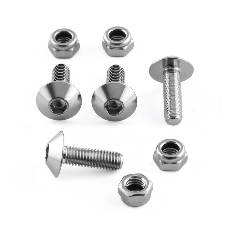 Stainless Steel Number Plate 4 Bolt Kit (USA/Italia)