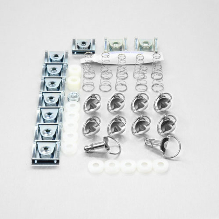 Stainless Steel Quick Release D-Ring 19mm + Slide Clips Pack x10