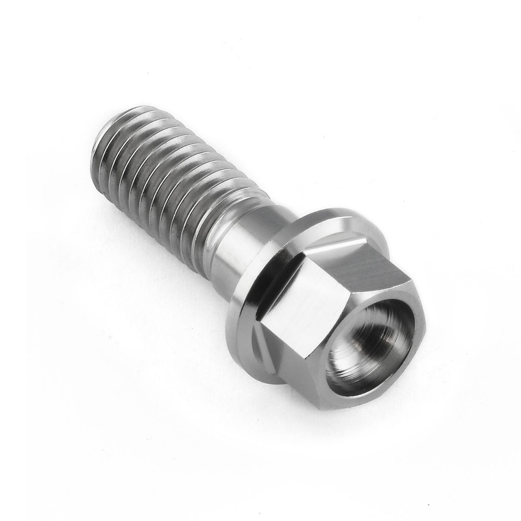 Titanium Hex Head Bolt M8x22mm - 6mm shank - 14mm flange Titanium Hex Head Bolt M8x22mm - 6mm shank - 14mm flange