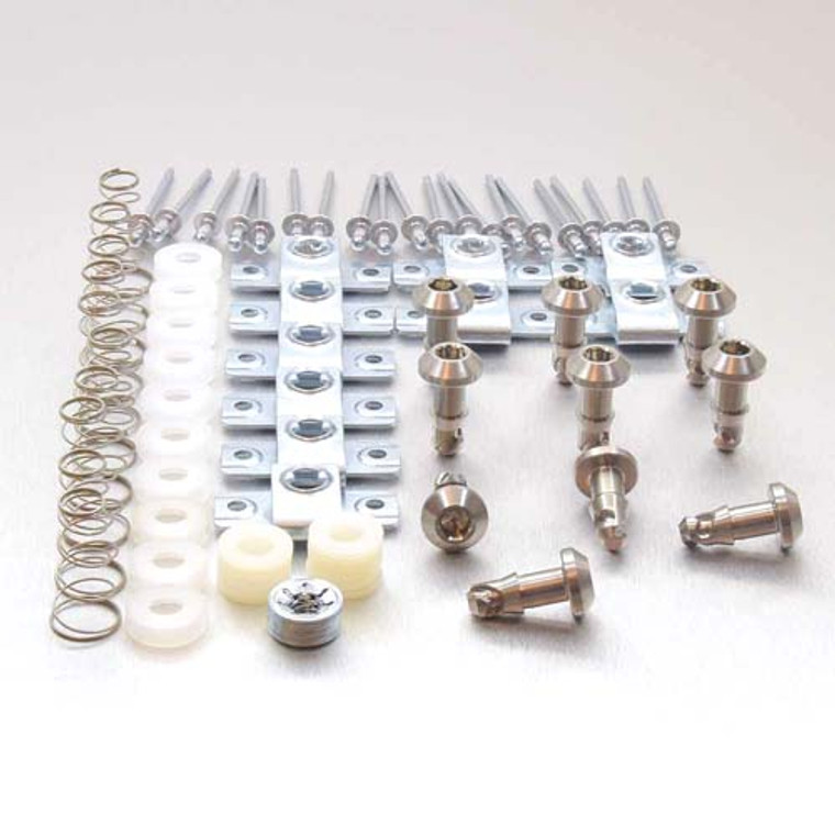 Titanium Quick Release Stud 17mm Allen Key & CLIP6 Pack x10