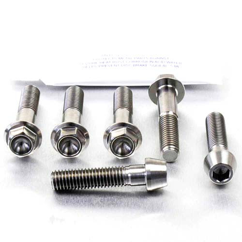 Titanium Top & Bottom Clamp Yoke Pinch Kit