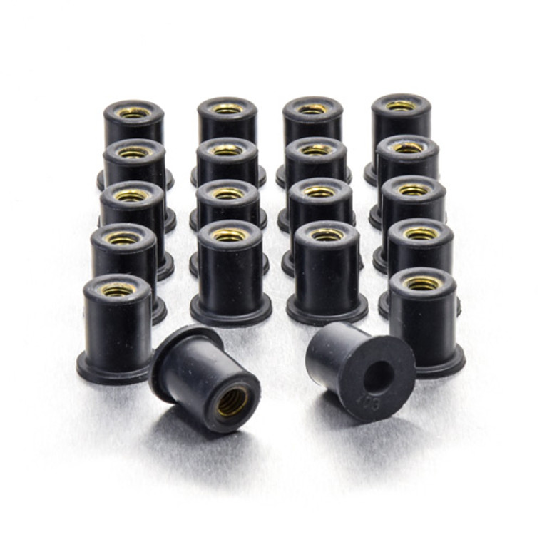 Rubber Nut M6x(1.00mm) (Brass Insert)