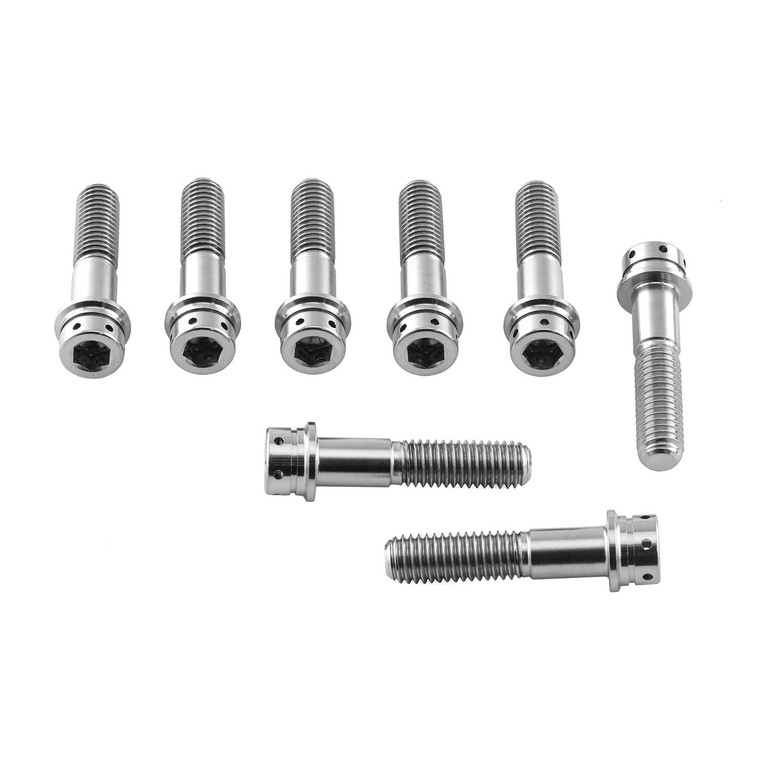 Stainless Steel Front Caliper Pinch Bolt Kit Flanged Socket Cap Race Spec
