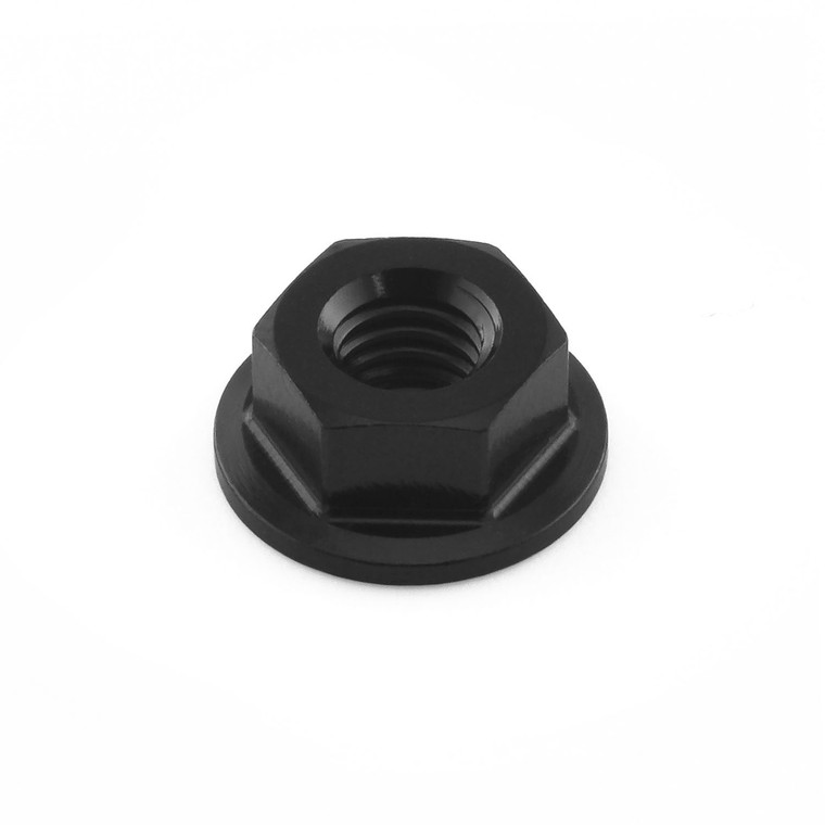 Aluminium Flanged Nut M6x(1.00mm) Black