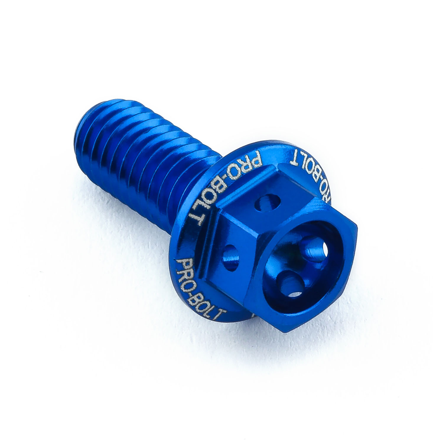 Aluminium Flanged Hex Head Bolt M6x(1.00mm)x15mm Race Spec Etched