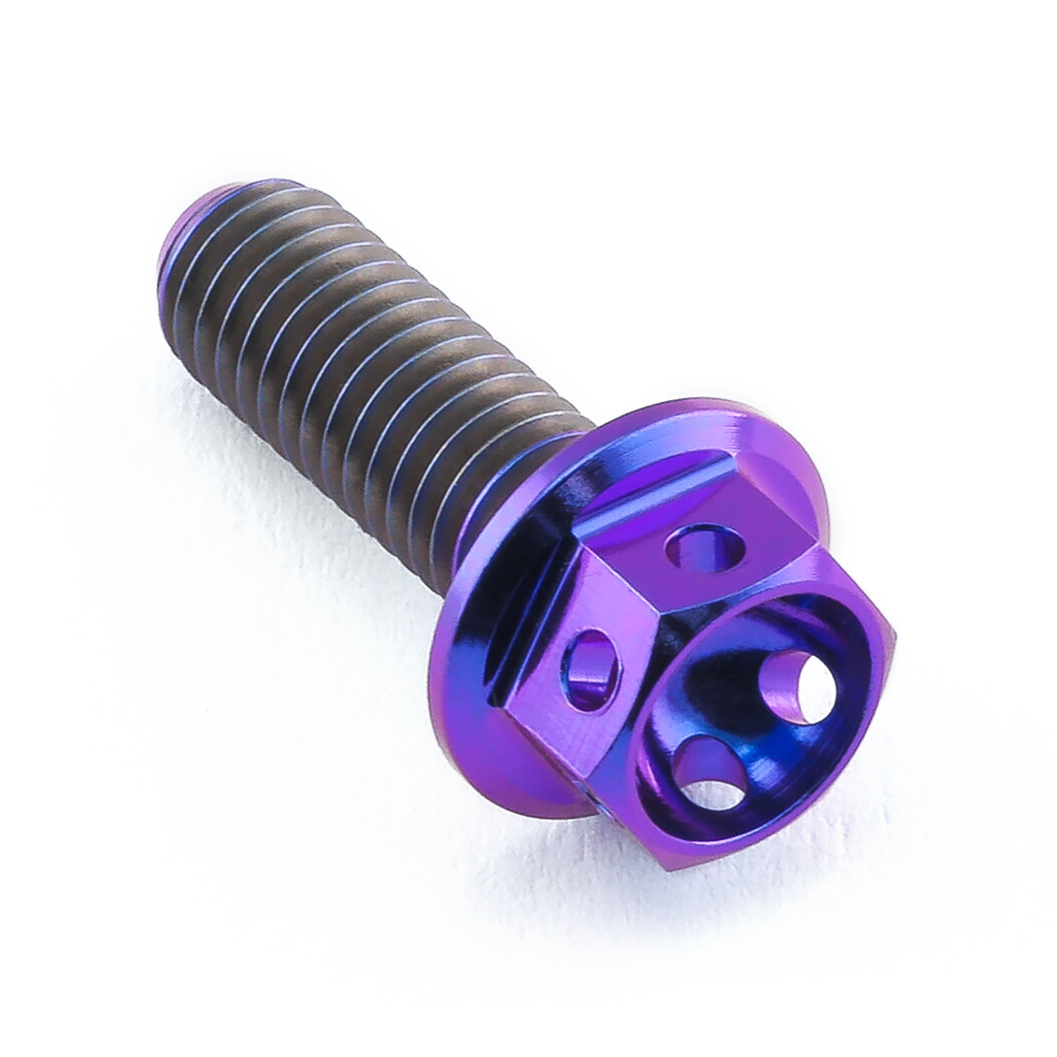 ( т т ) Titanium Flanged Hex Head Bolt M5x(0.80mm)x15mm Race Spec