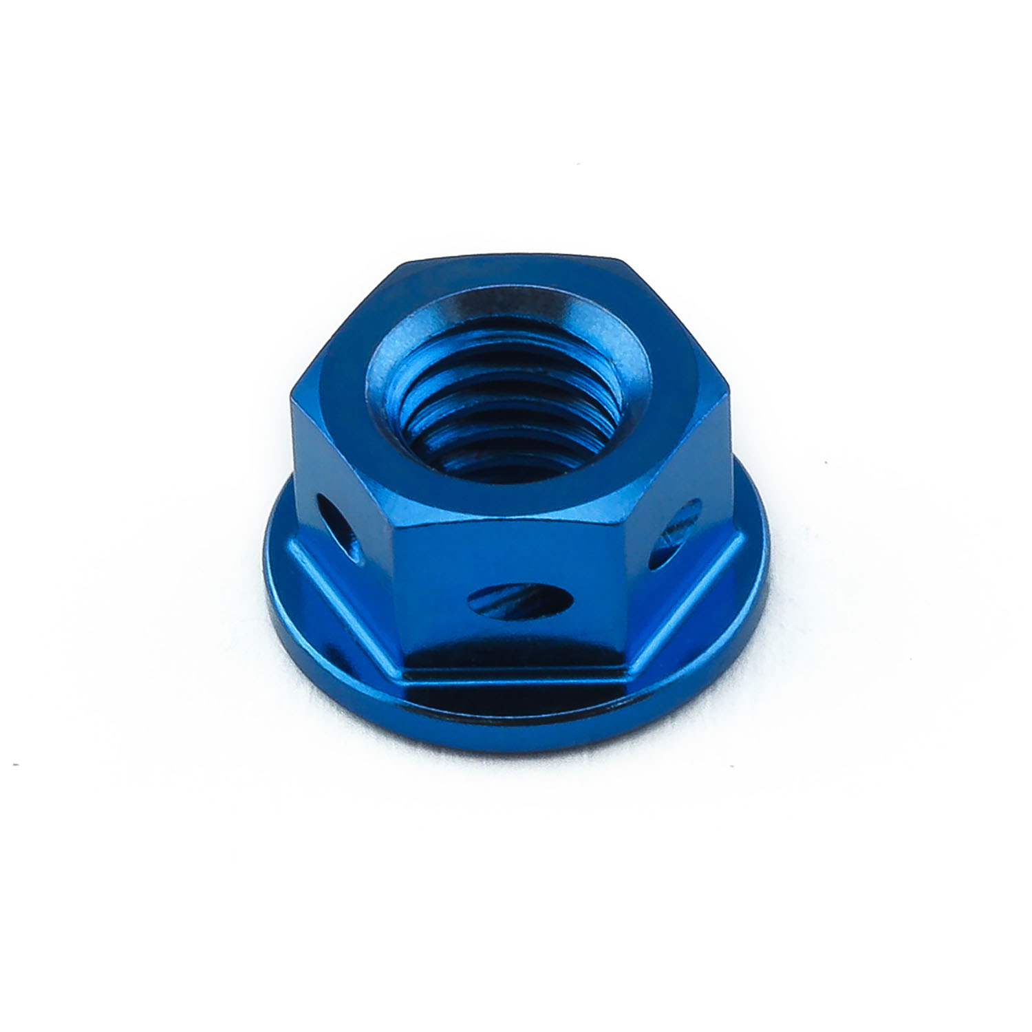 Titanium Flanged Nut M8x(1.25mm) Drilled | Pro-Bolt