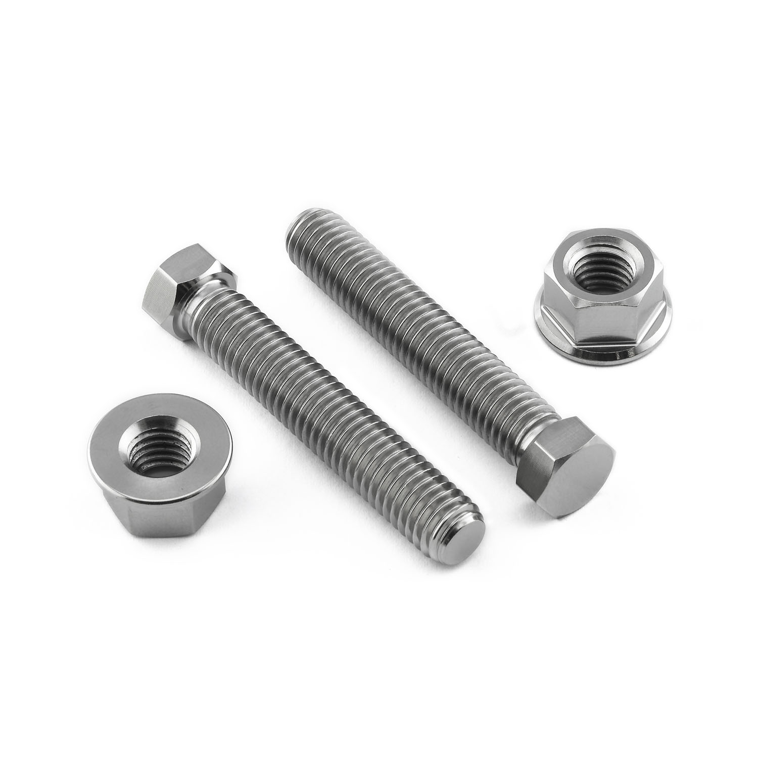 Titanium Axle Adjuster Bolt & Nut Set M8x(1.25mm)x45mm (TIAXLE845SET)