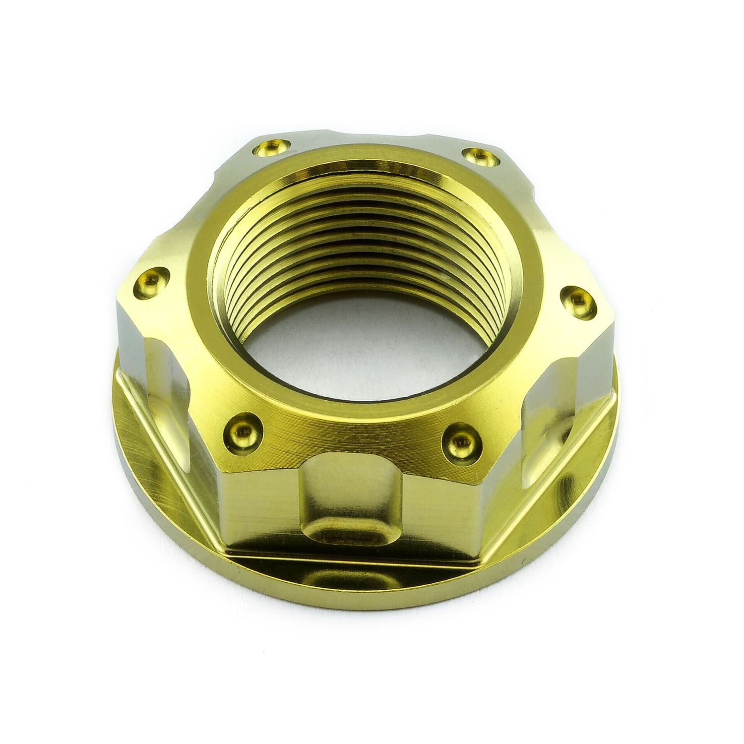 Titanium Flanged Axle Nut M22x(1.50mm) Rear Wheel | Pro-Bolt