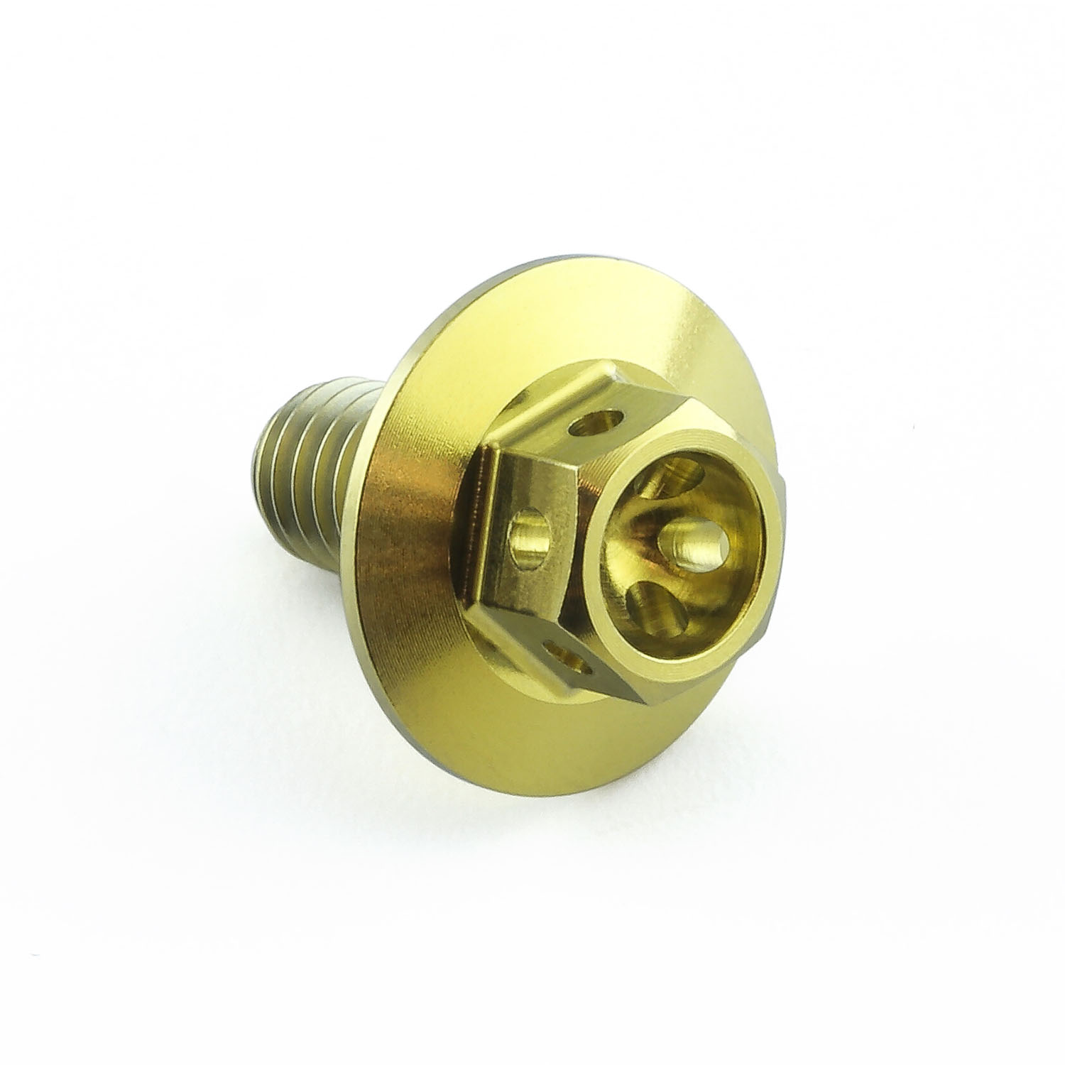 Titanium Flanged Hex Head Bolt M6x(1.00mm)x12mm (16mm O/D) Race
