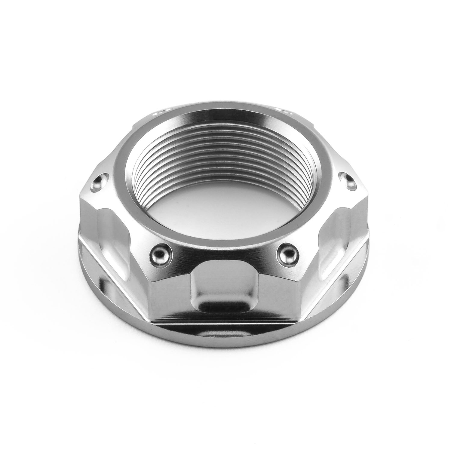 mymtk☺︎ Titanium Yoke Nut Open Flanged M22x(1.00mm) | Pro-Bolt