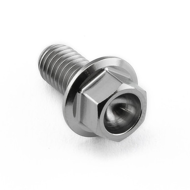 Titanium Flanged Hex Head Bolt M6x(1.00mm)x12mm (TIHX612)