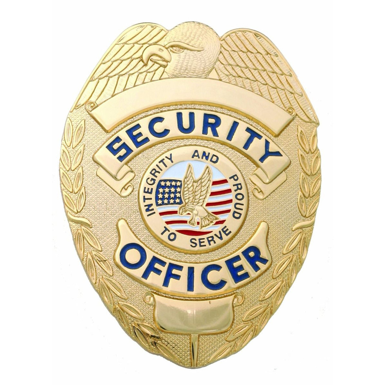 SECURITY OFFICER SILVER SHIELD BADGE