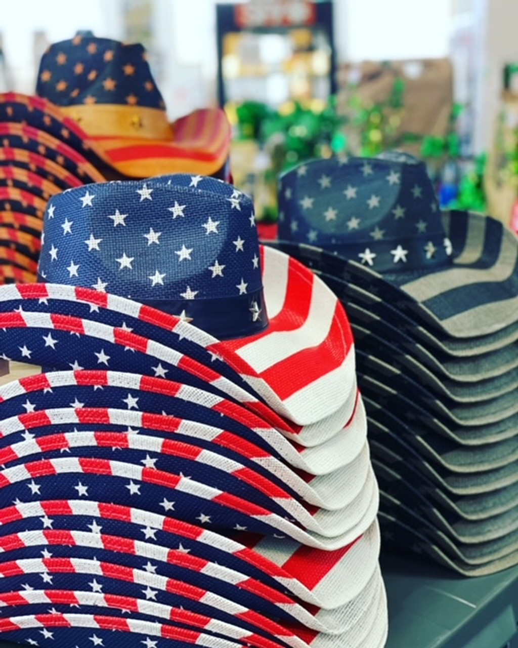 American Flag Straw Hat
