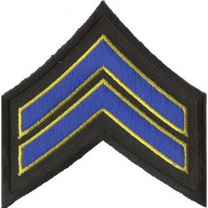 PREMIER EMBLEM Royal/Gold/Black Corporal Stripes 3"