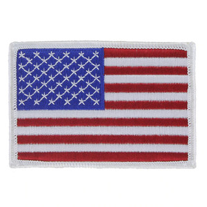 Premier Emblem 2-1/4x3-1/2" American Flag With White Border Premier Emblem 2-1/4x3-1/2" American Flag With White Border