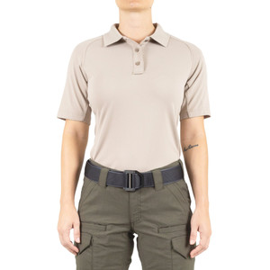 First Tactical Women's Performance Short Sleeve Polo - Khaki (055) First Tactical Women's Performance Short Sleeve Polo - Khaki (055)