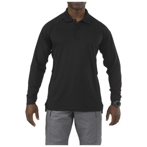 5.11 Tactical Performance Long Sleeve Polo - Black (019) 5.11 Tactical Performance Long Sleeve Polo - Black (019)