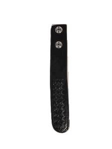 Duty Man Basketweave Leather 1-1/4" Single Keeper Hidden Snap Closure Duty Man Basketweave Leather 1-1/4" Single Keeper Hidden Snap Closure