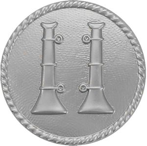 Blackinton 2 Vertical Horns Pl 15/16" Nickel